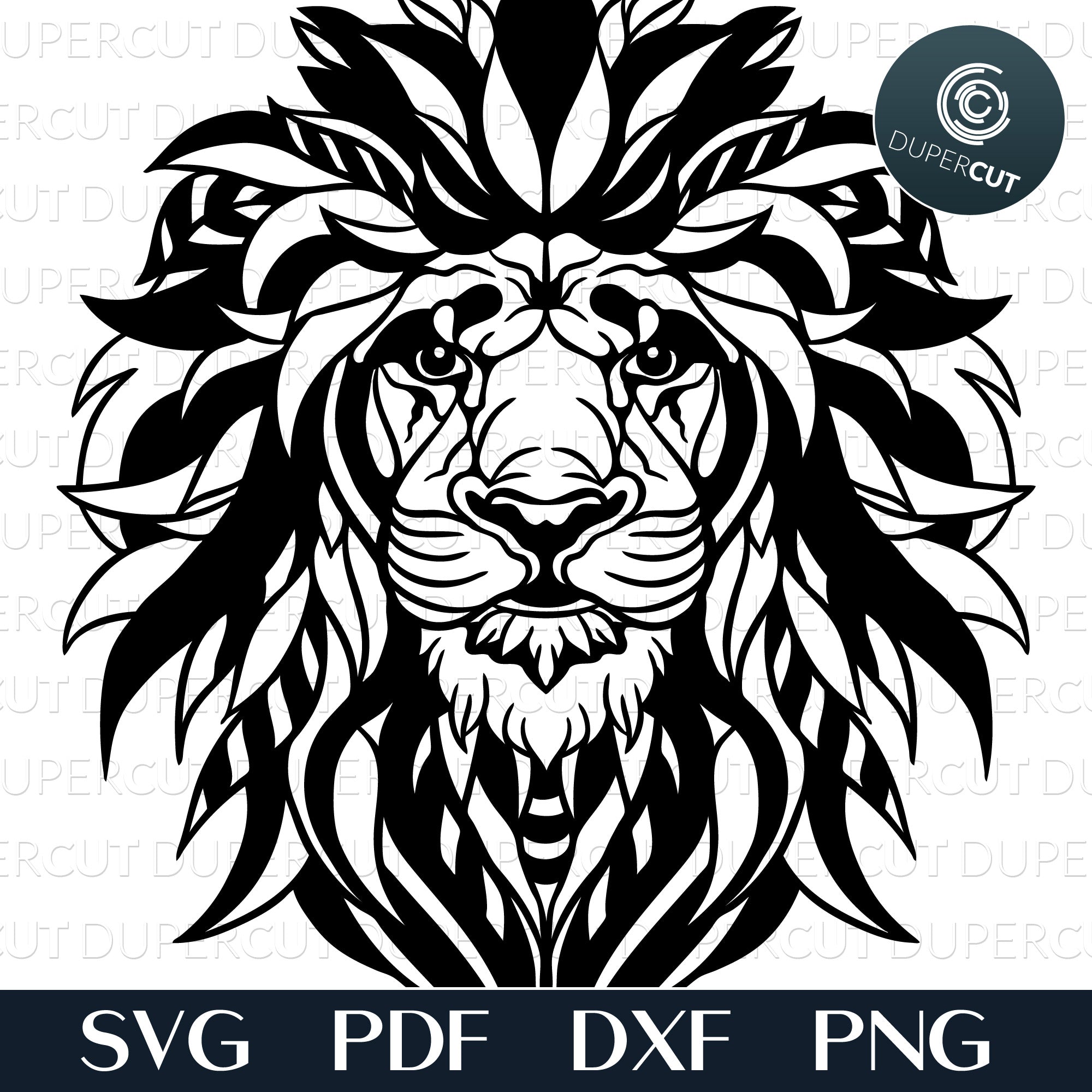 LION - Layered - SVG / PDF / DXF – DuperCut