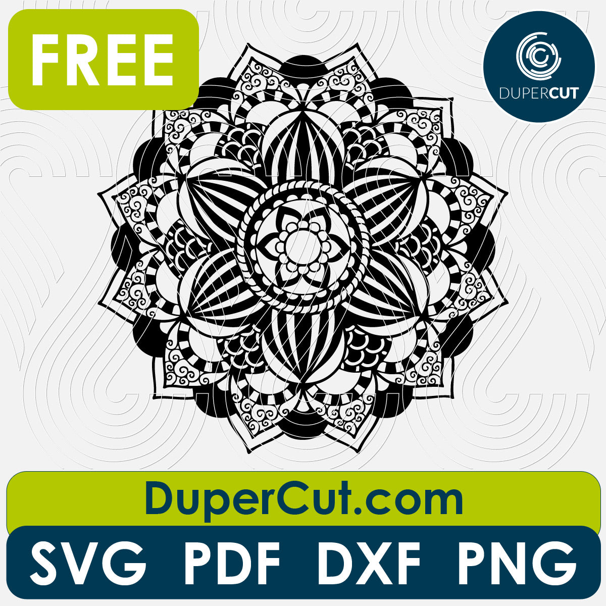 MANDALA 2 - SVG PDF DXF PNG