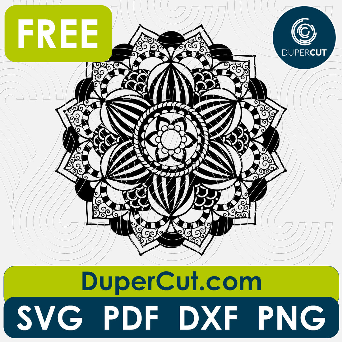 MANDALA 2 - SVG PDF DXF PNG – DuperCut
