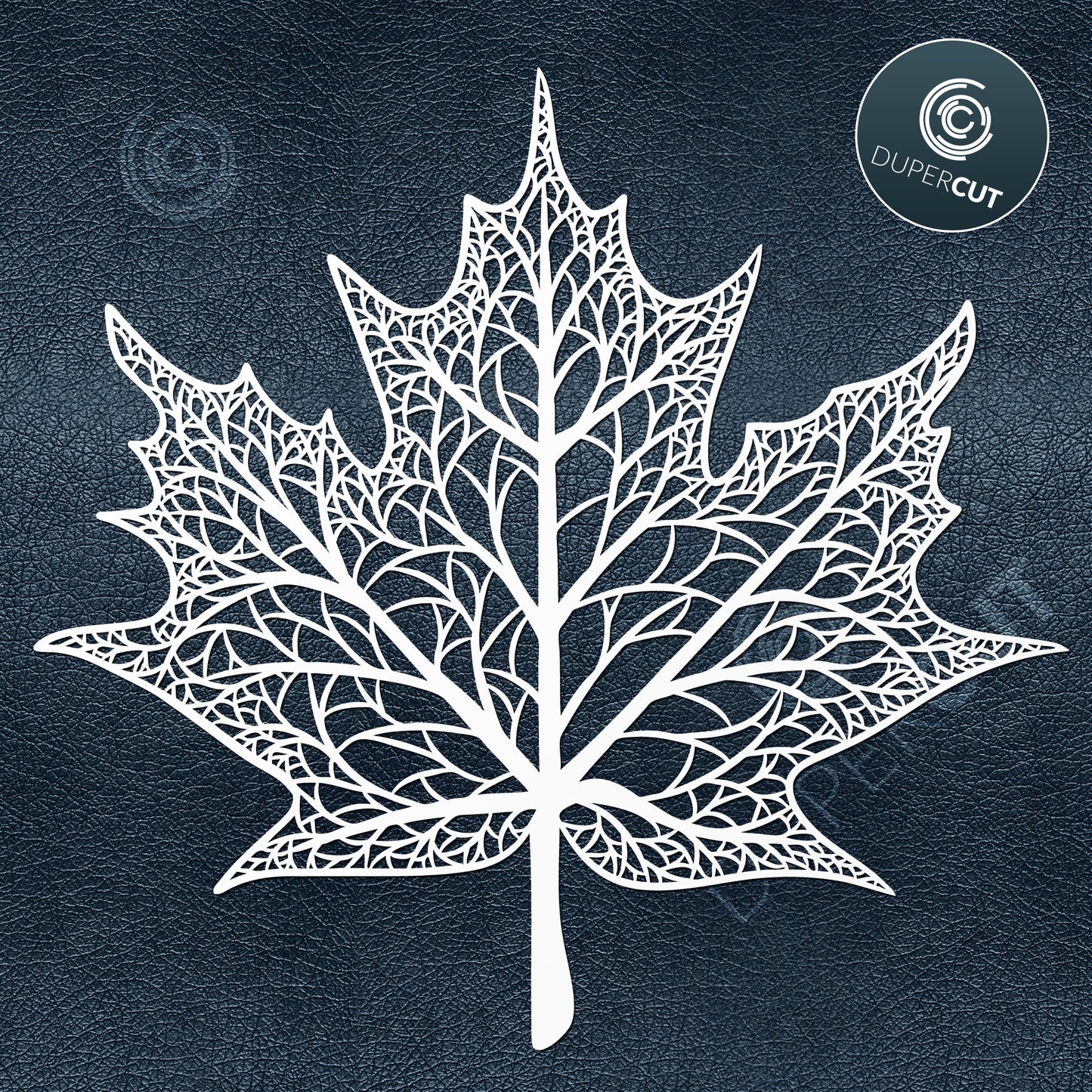 Detailed leaf design. SVG PNG DXF files Paper cutting template for personal or commercial use. Vinyl template cutting files for Cricut, Glowforge, Silhouette, CNC