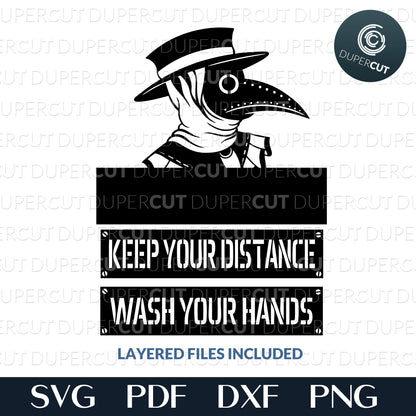2 DESIGNS - PLAGUE DOCTOR SIGN - Layered - SVG / PDF / DXF by  DuperCut.
