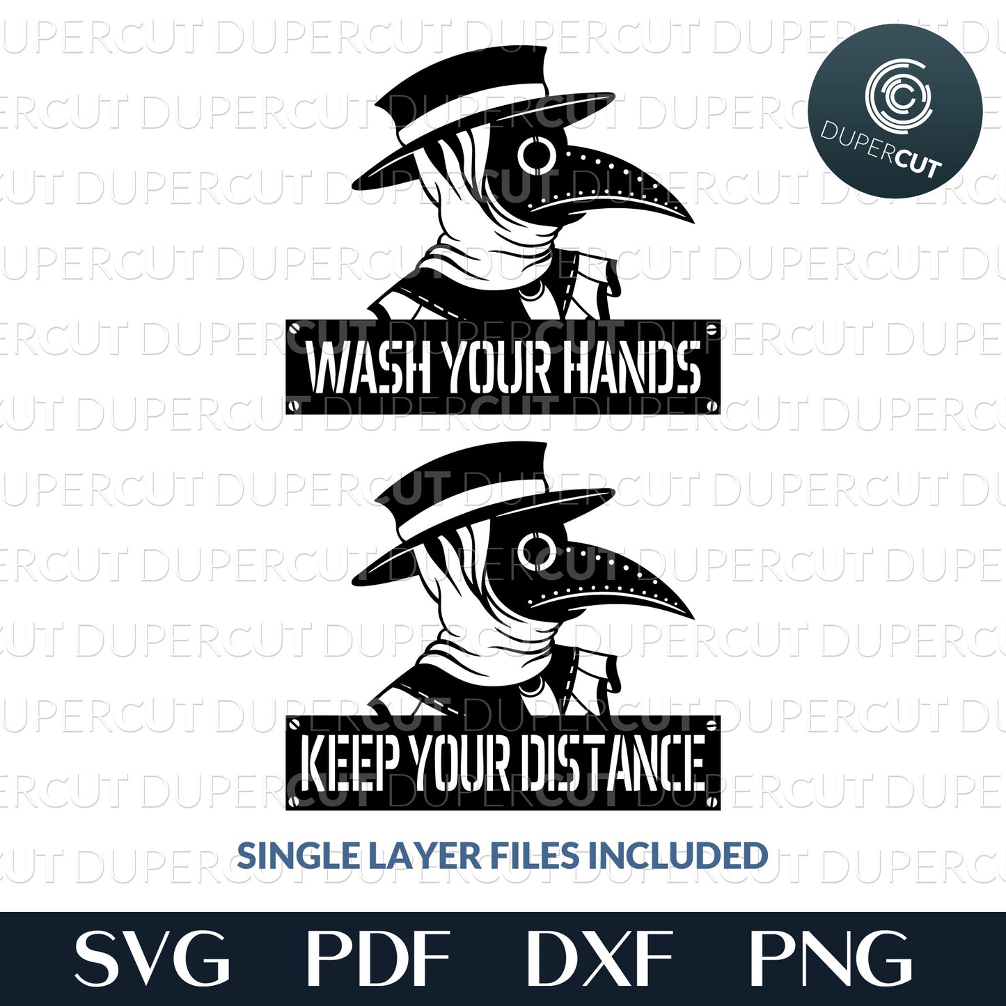 2 DESIGNS - PLAGUE DOCTOR SIGN - Layered - SVG / PDF / DXF by  DuperCut.