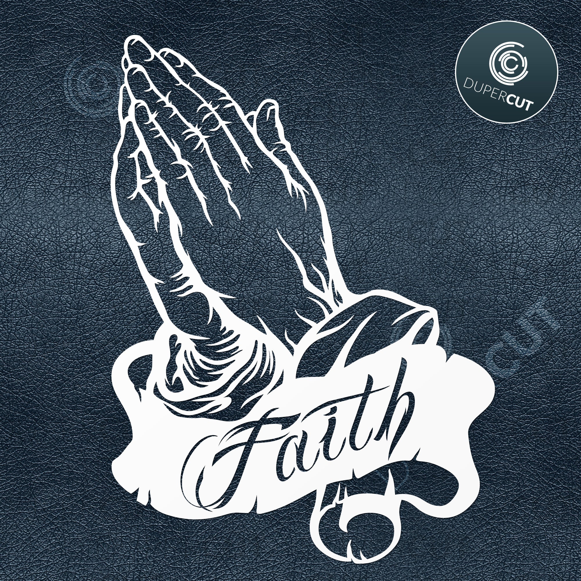 Pyaying Hand Cd R Dxf File PRAYING HANDS - SVG / PDF / DXF – DuperCut