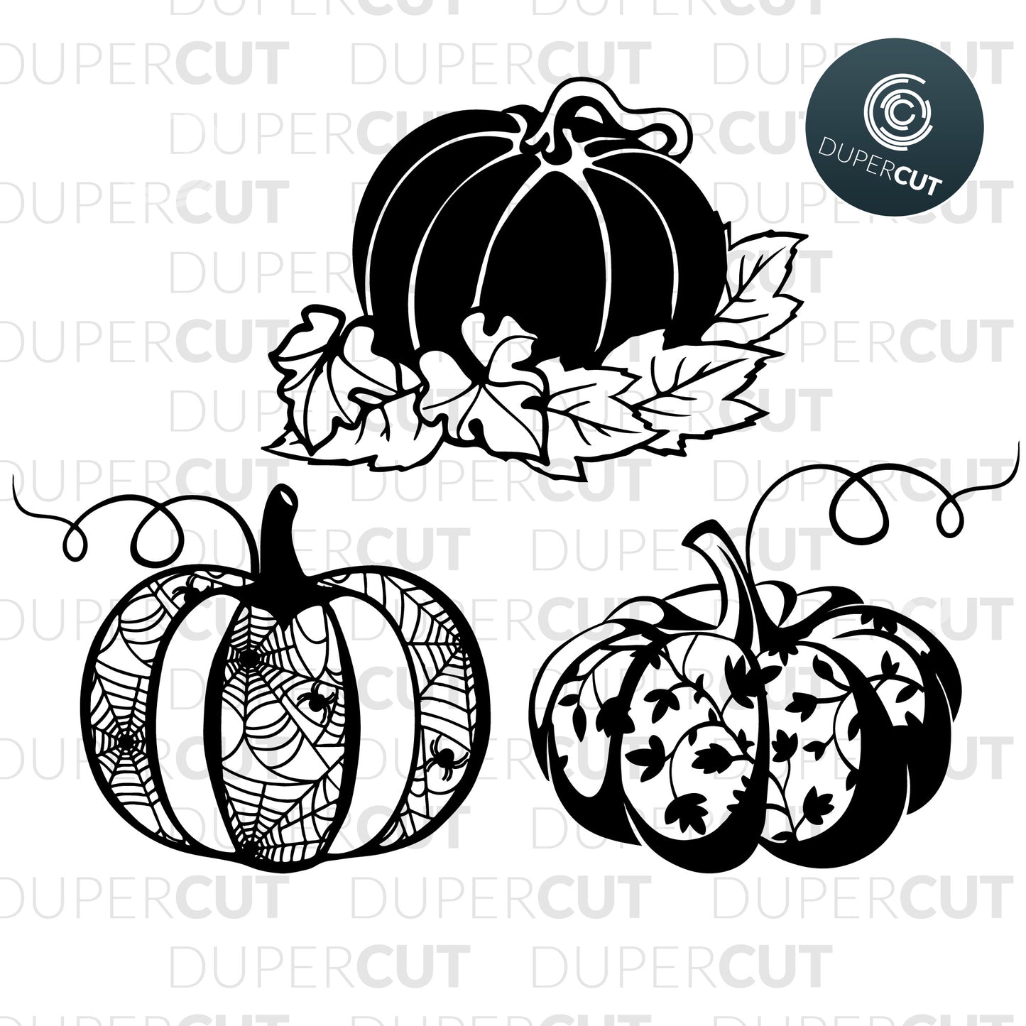 Papercutting Templates - pumpkins bundle