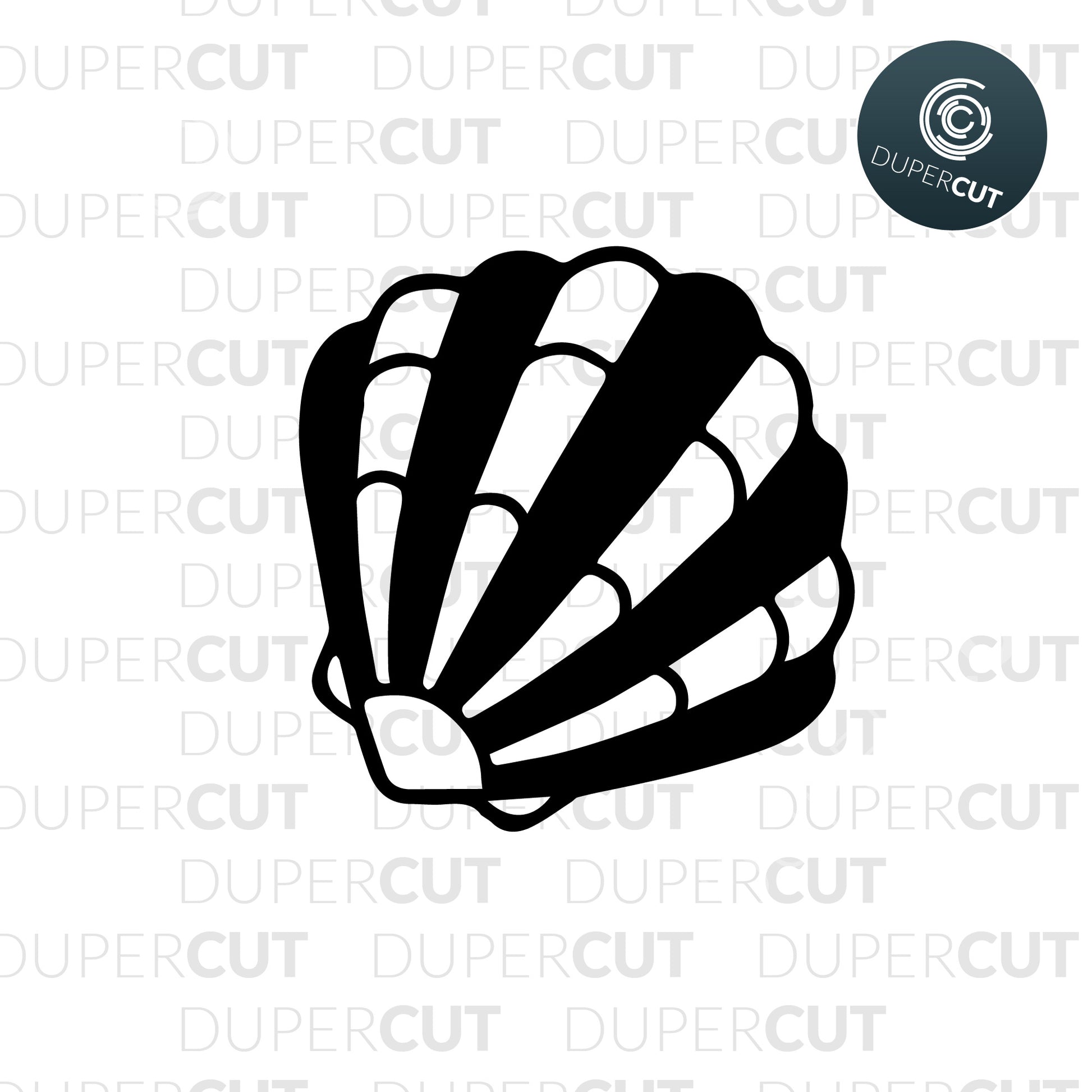 Paper Cutting Template - simple seashell