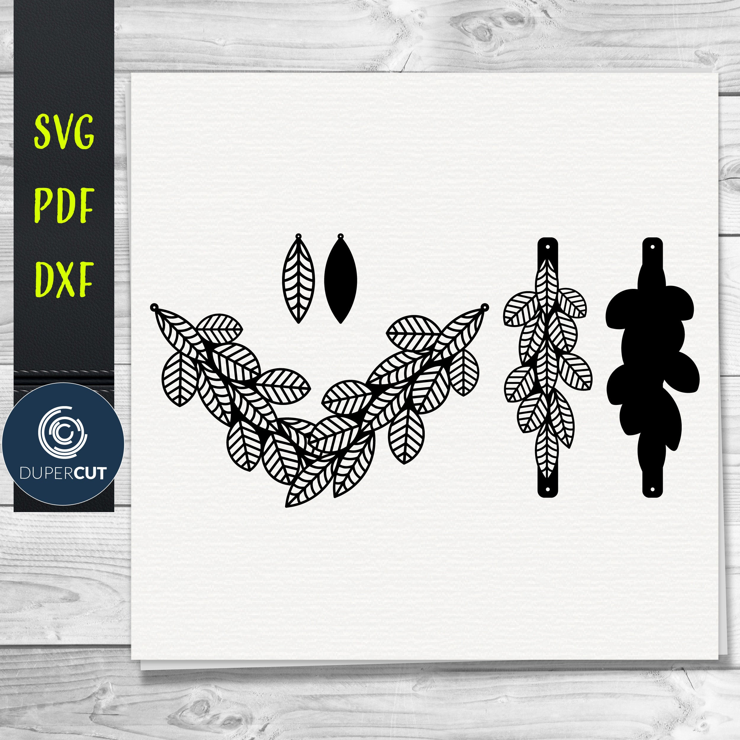 Buy Leaf Earring SVG, Fringe Tear Drop SVG, Pendant Svg, Vector DXF,  Leather Earring Jewelry Laser Cut Template Commercial Use Online in India -  Etsy