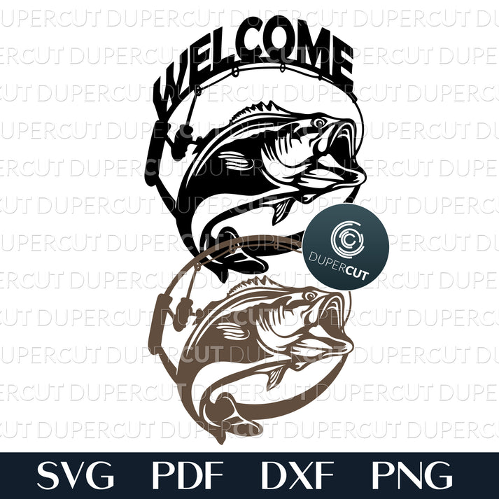 FISHING WELCOME SIGN - SVG / PDF / DXF – DuperCut