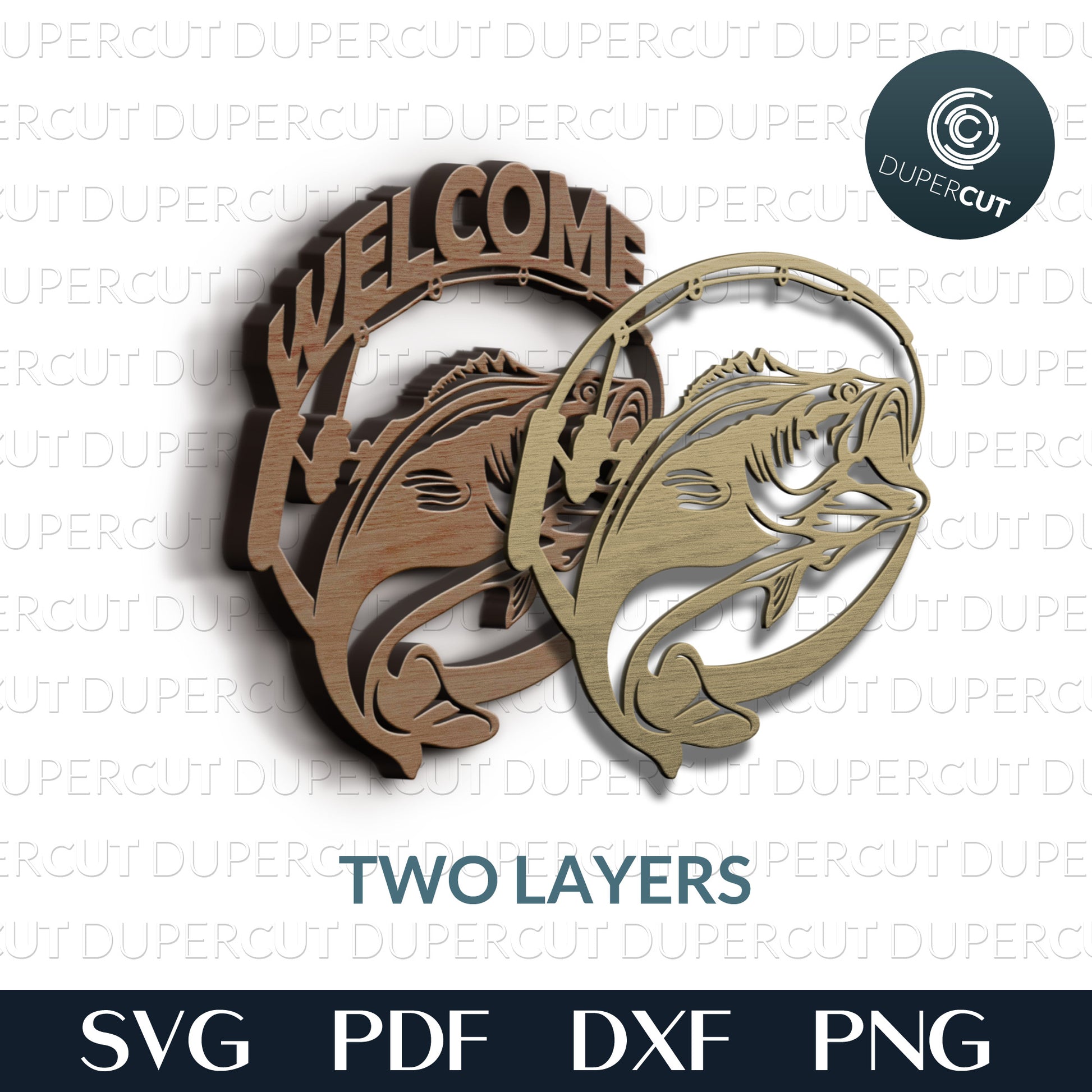 FISHING WELCOME SIGN - SVG / PDF / DXF – DuperCut