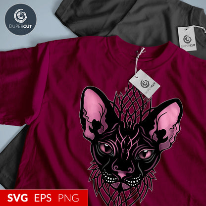 SPHYNX CAT - 4 color bundle - SVG / EPS / PNG