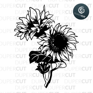 SUNFLOWERS - SVG / PDF / DXF – DuperCut