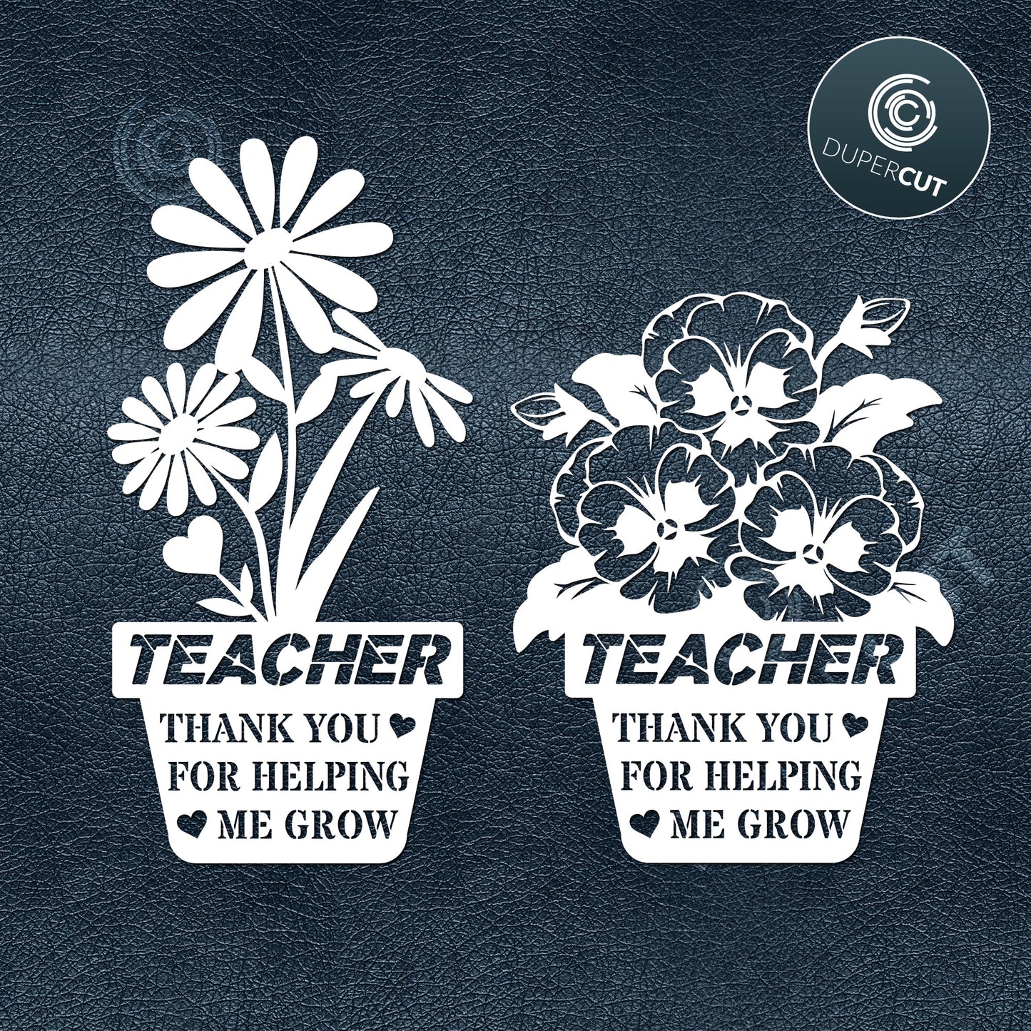 Thank you teacher for making me grow, gift for teacher, cutting  template - SVG DXF PNG files for Cricut, Glowforge, Silhouette Cameo, CNC Machines