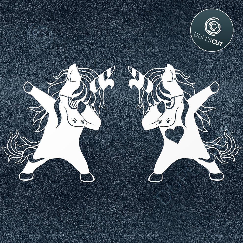DABBING UNICORNS - SVG / PDF / DXF – DuperCut