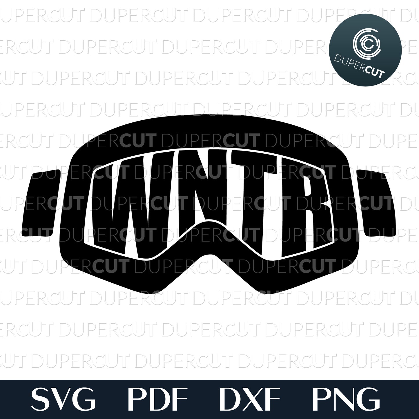 Snowboarding goggles, printable clipart, vinyl stickers. Paper cutting template SVG PNG DXF files. For DIY projects Cricut, Glowforge, Silhouette Cameo, CNC Machines.