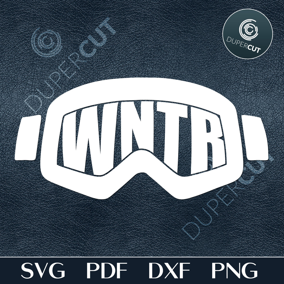 WINTER SPORTS GOGGLES - SVG / PDF / DXF / PNG – DuperCut