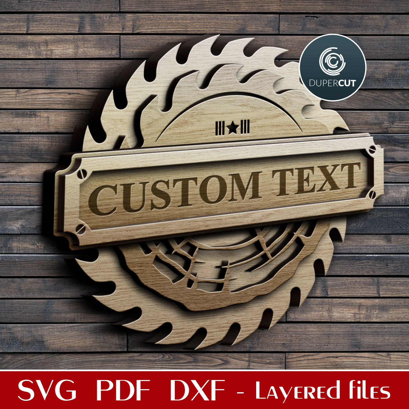 Carpentry woodworking shop DIY personalized  sign - SVG PDF DXF layered cutting files for laser and digital machines, Glowforge, Silhouette Cameo, Cricut, CNC plasma machines