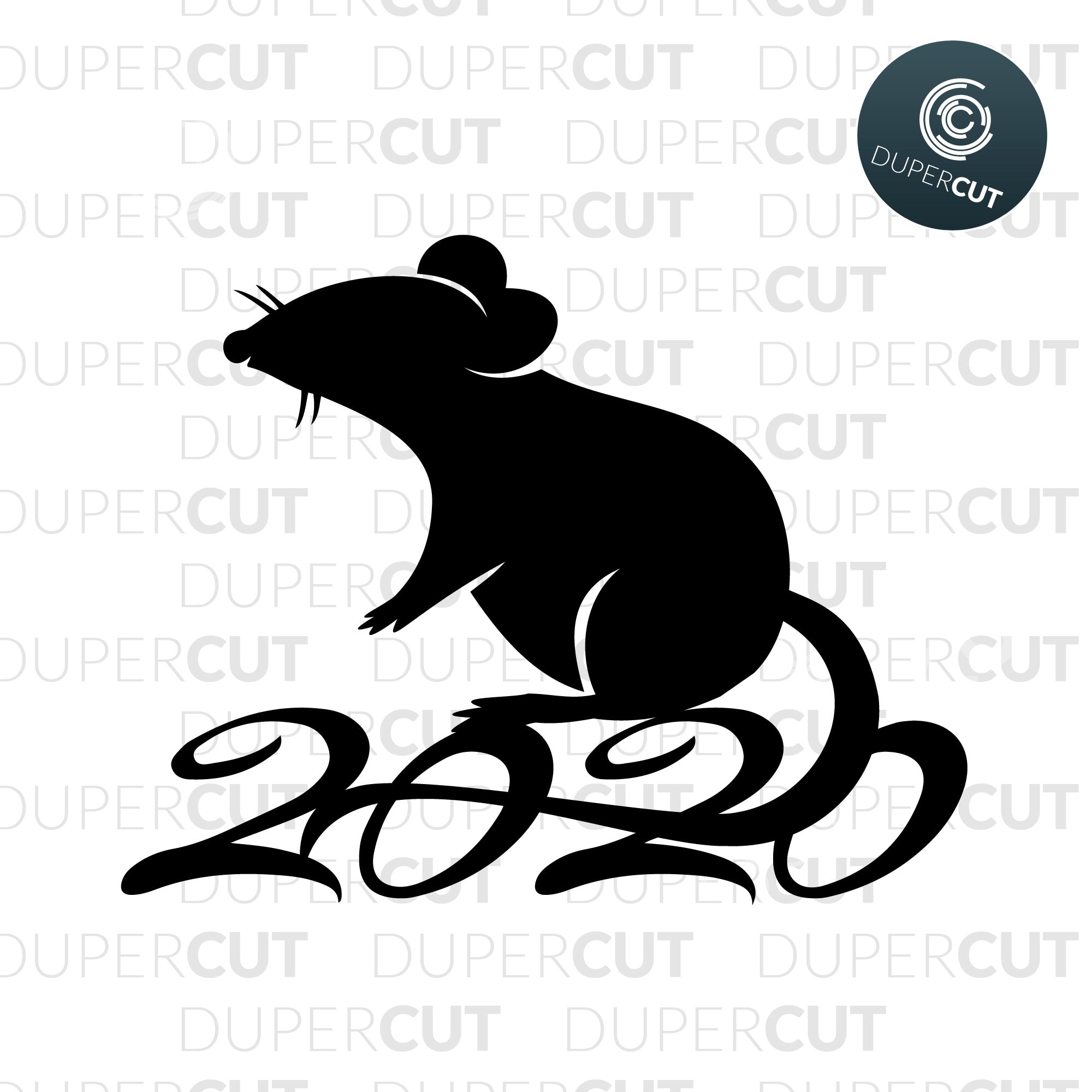 2020 YEAR OF RAT - SVG / PDF / DXF files – DuperCut