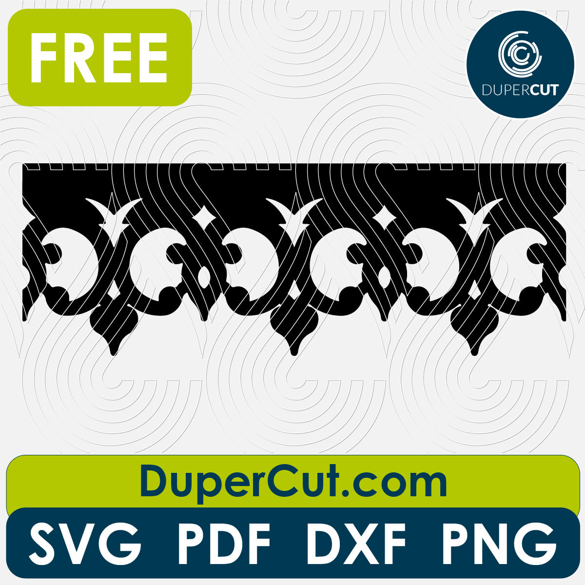 BORDER PATTERN 2 - SVG PDF DXF PNG – DuperCut