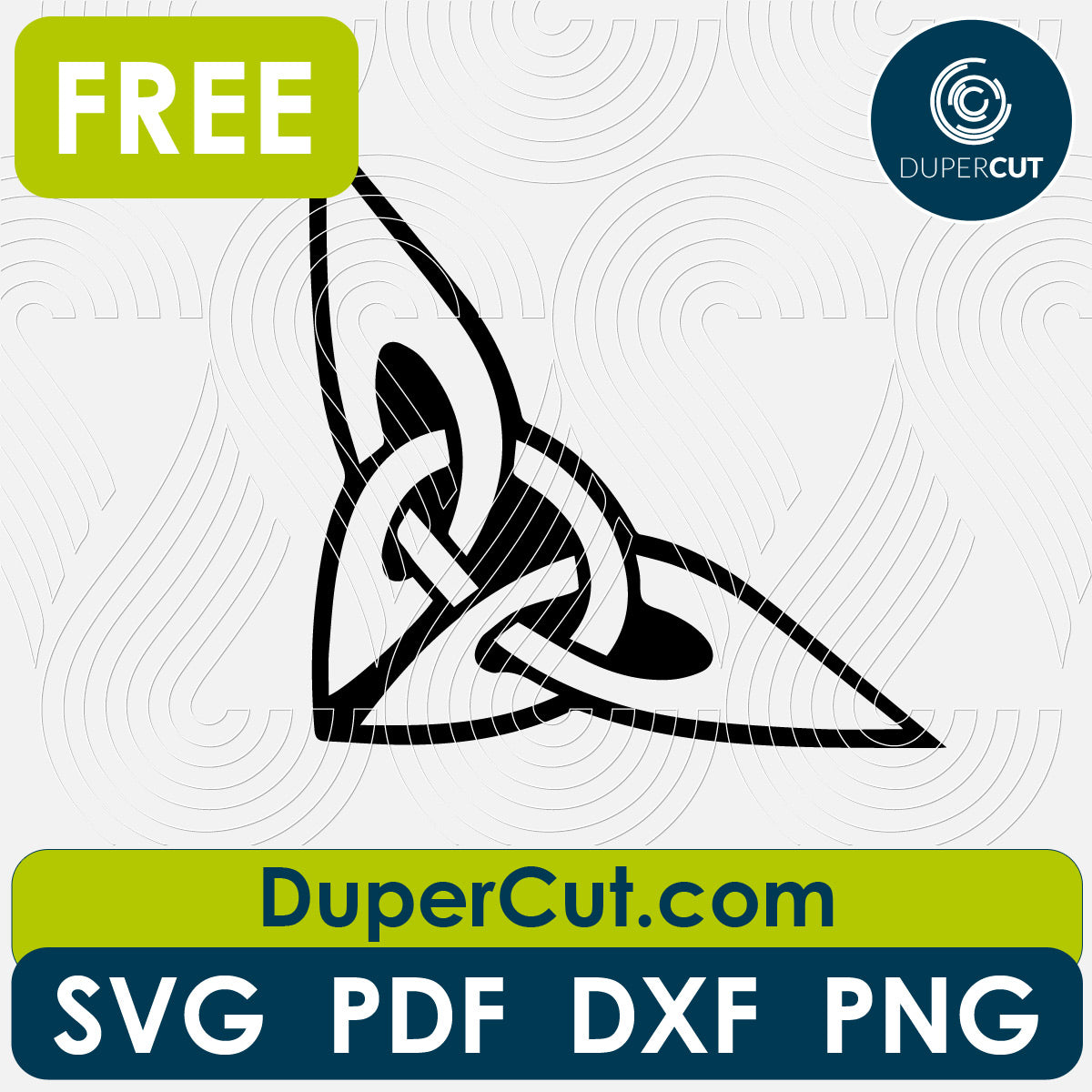 Celtic knot corner design, FREE cutting template SVG PNG DXF files for Glowforge, Cricut, Silhouette, CNC laser router by DuperCut.com
