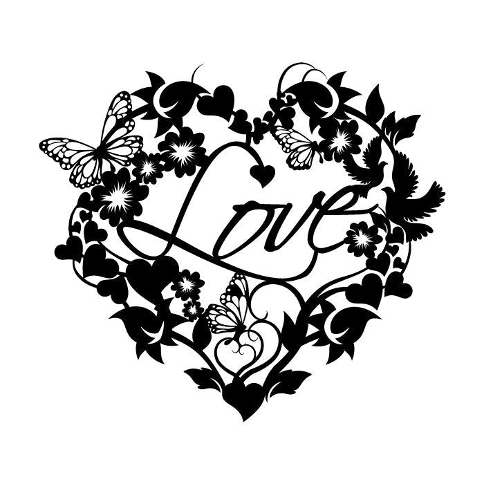 Love heart, DIY gift for Valentine's day. Paper cutting template for personal or commercial use. Vinyl template cutting files for Cricut, Glowforge, Silhouette, CNC