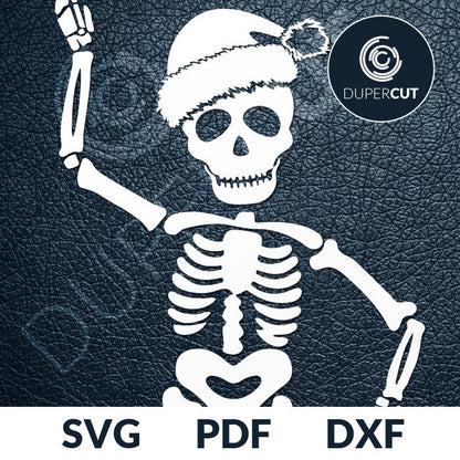 DANCING CHRISTMAS SKELETONS - SVG / PDF / DXF