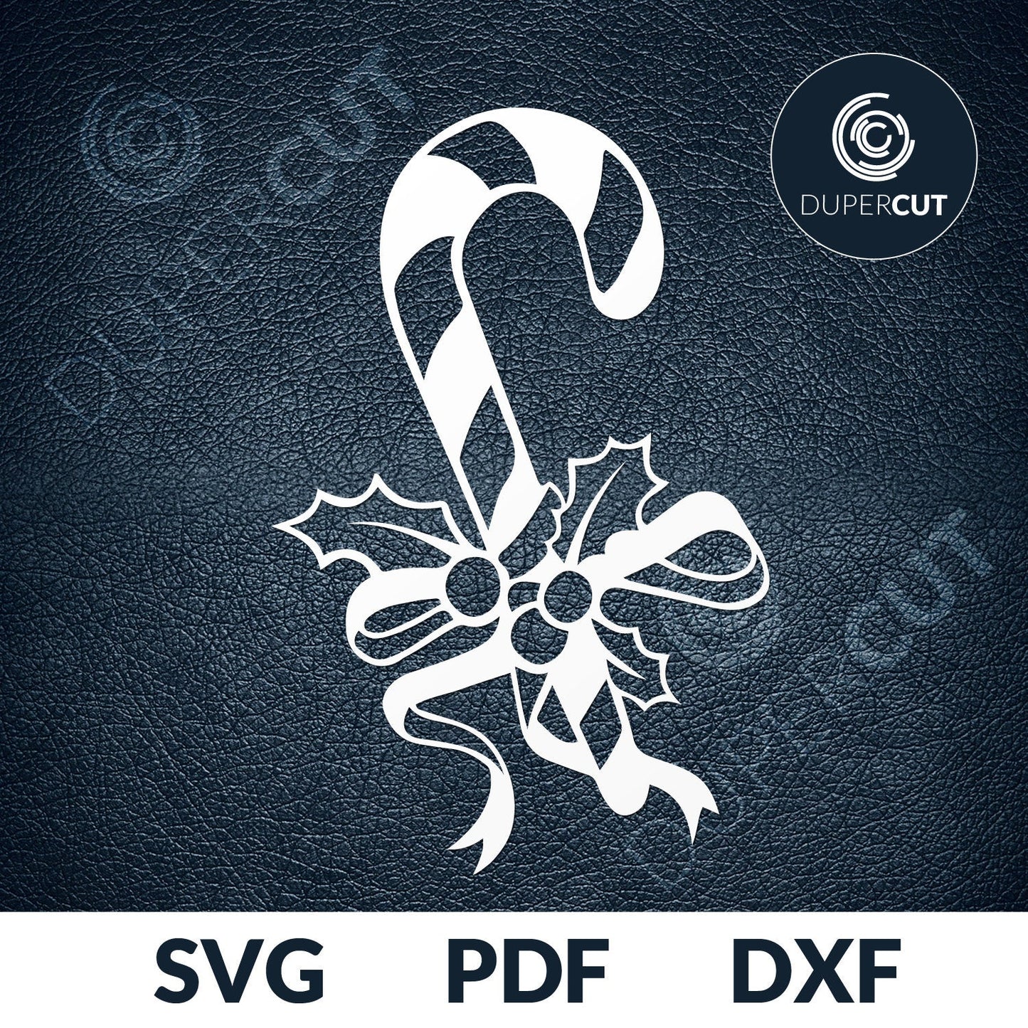 2 Designs - SNOWMAN & CANDYCANE - SVG / PDF / DXF by  DuperCut.