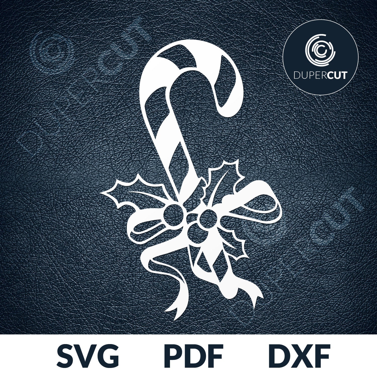2 Designs - SNOWMAN & CANDYCANE - SVG / PDF / DXF by  DuperCut.