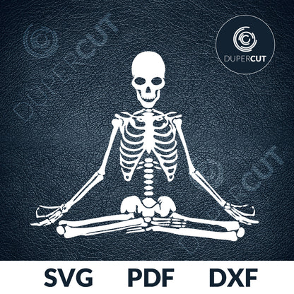MEDITATING SKELETON - SVG / PDF / DXF – DuperCut