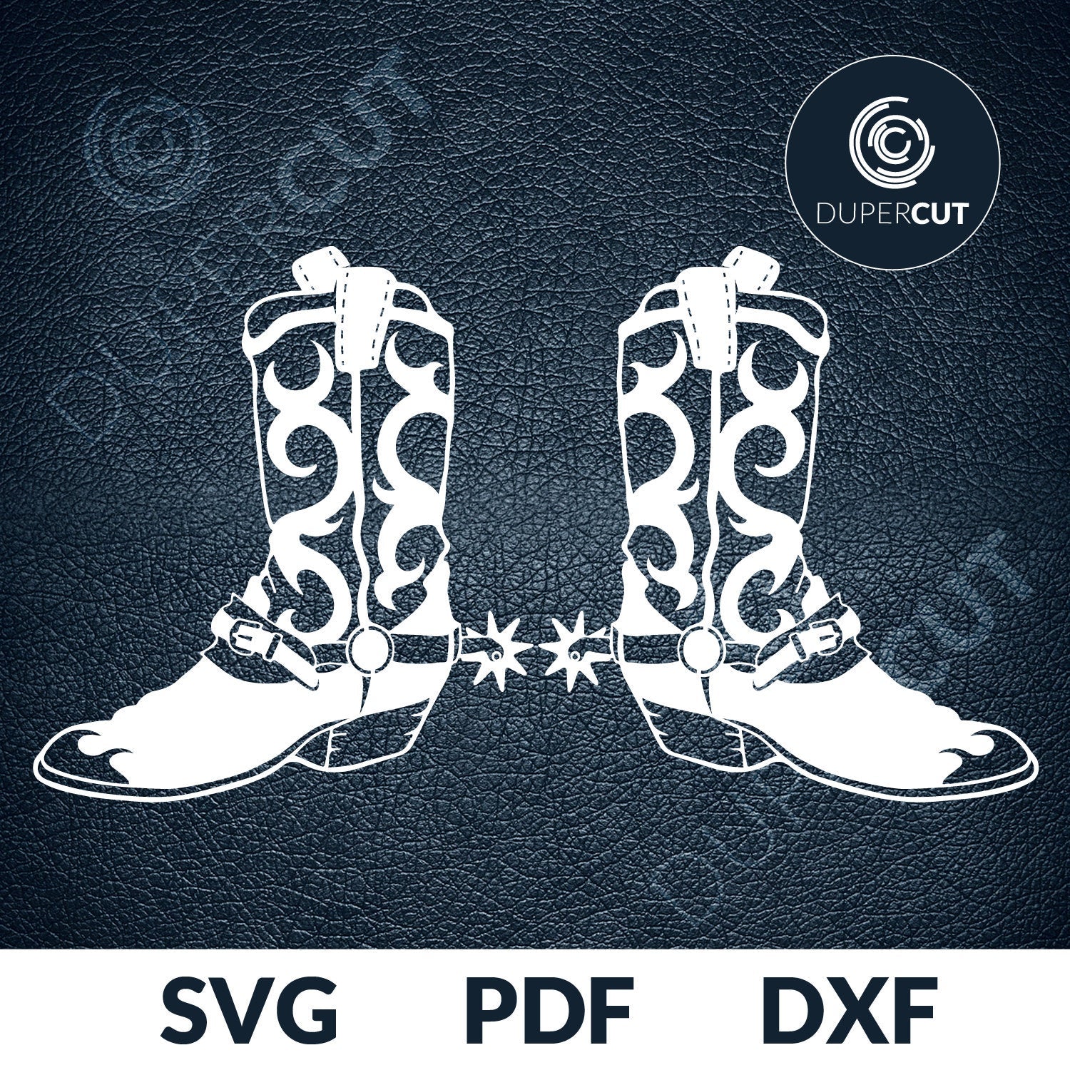 Paper cutting template - Cowboy boots
