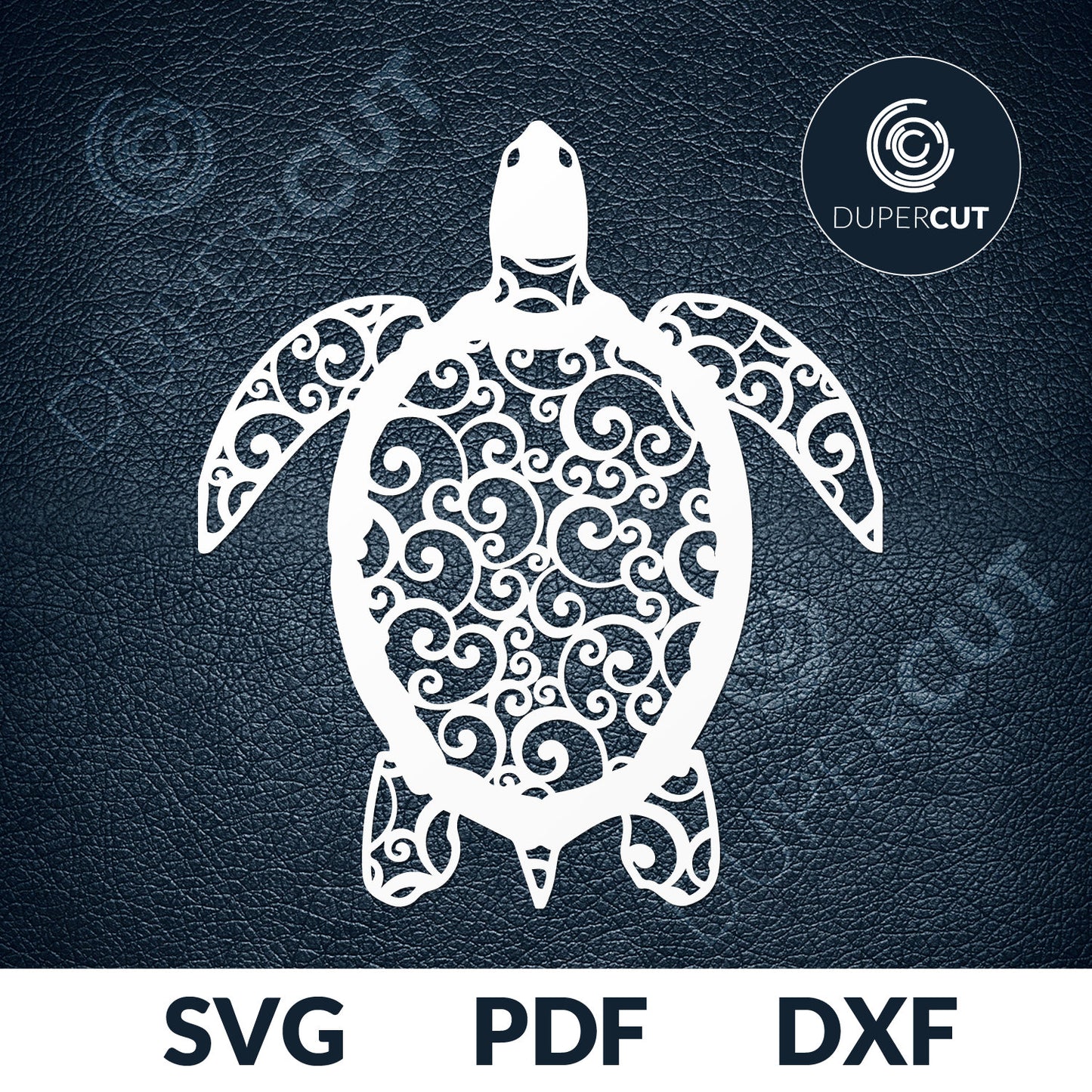Paper Cutting Template - Decorative Turtle