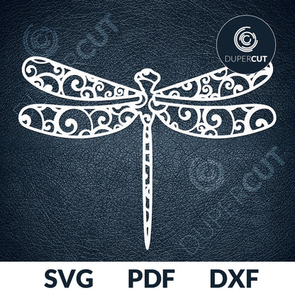 Paper Cutting Template - Decorative Dragonfly