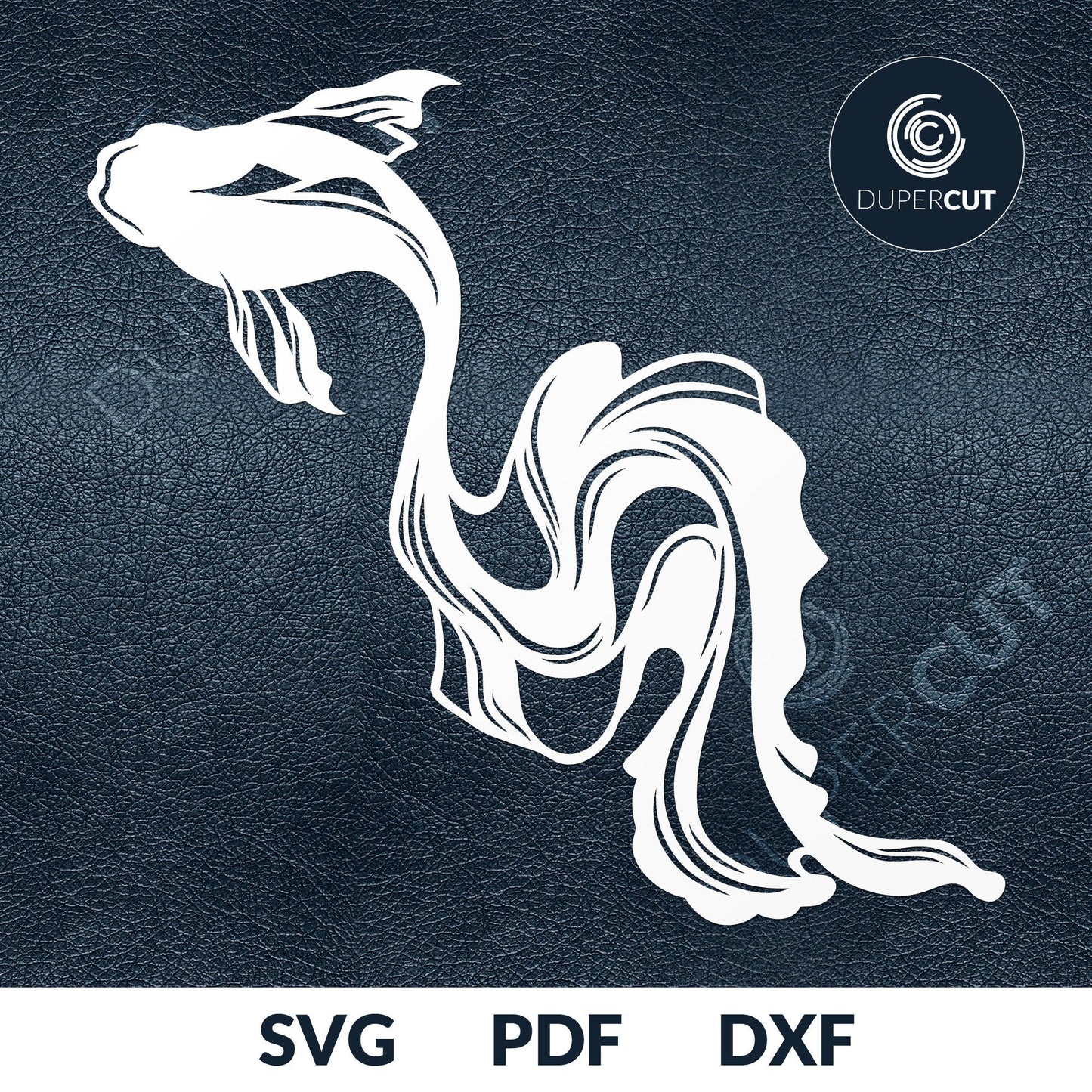 2 Designs - GOLDFISH - SVG / PDF / DXF by  DuperCut.