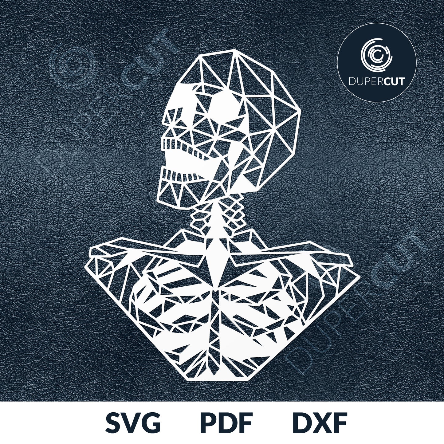 Geometric skeleton abstract - SVG DXF vector files for laser cutting and engraving by DuperCut.com