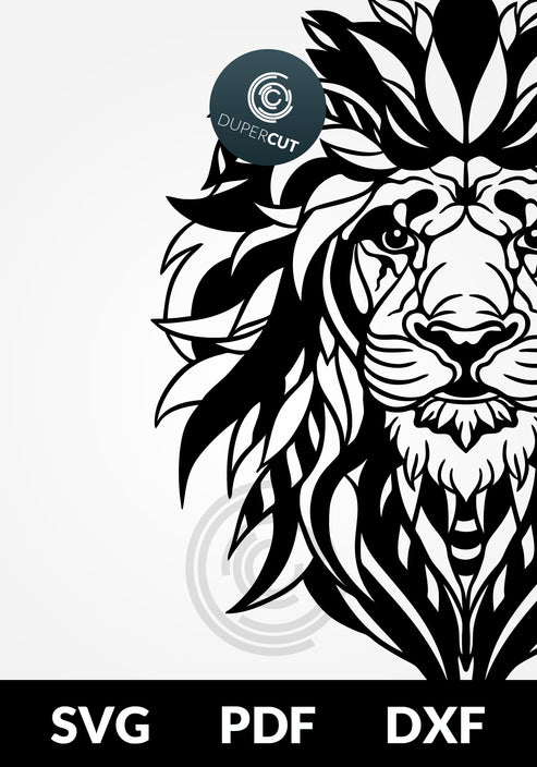 LION - SVG / PDF / DXF – DuperCut