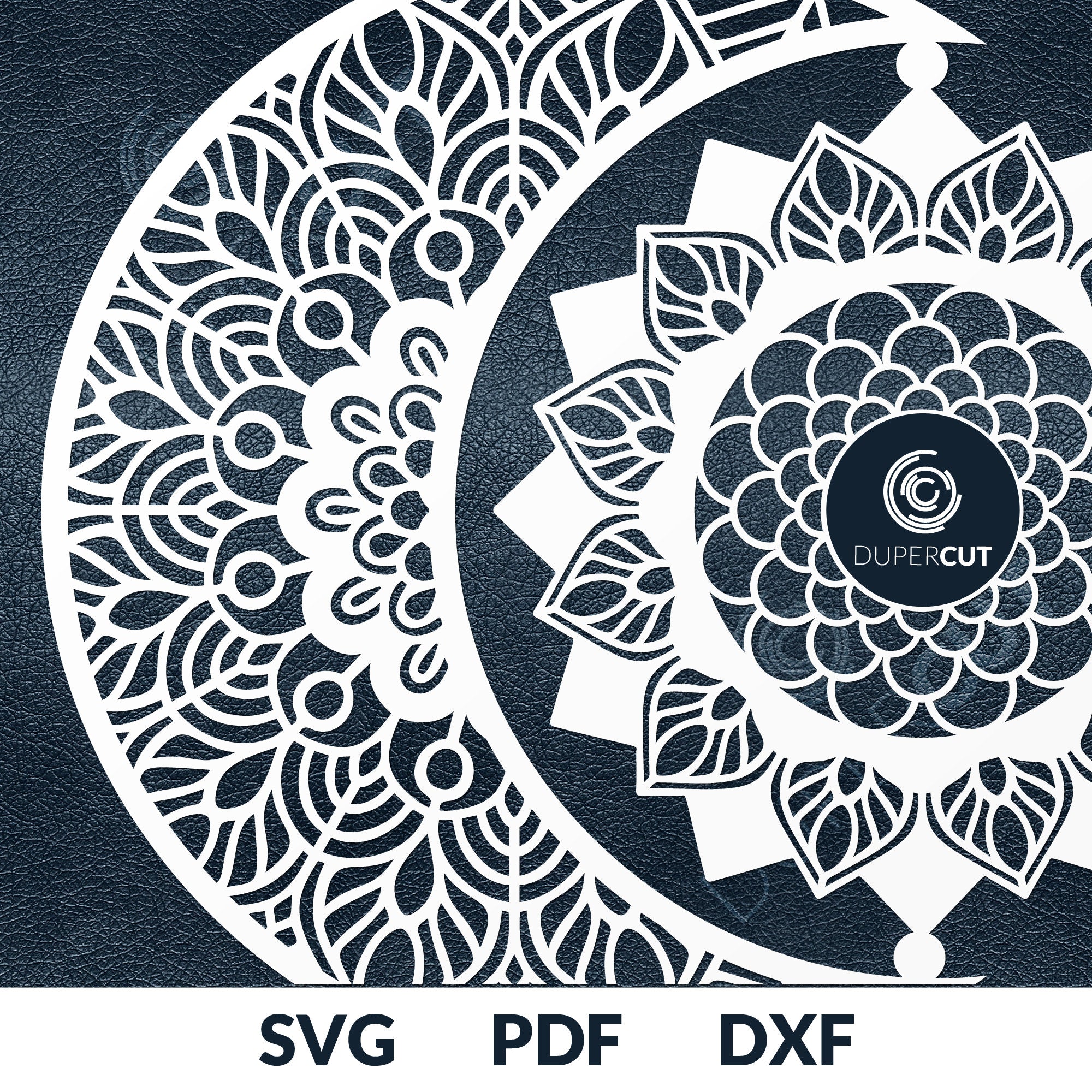 SUN MOON MANDALA - SVG / PDF / DXF – DuperCut