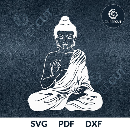 2 Designs - SITTING BUDDHA - SVG / PDF / DXF by  DuperCut.