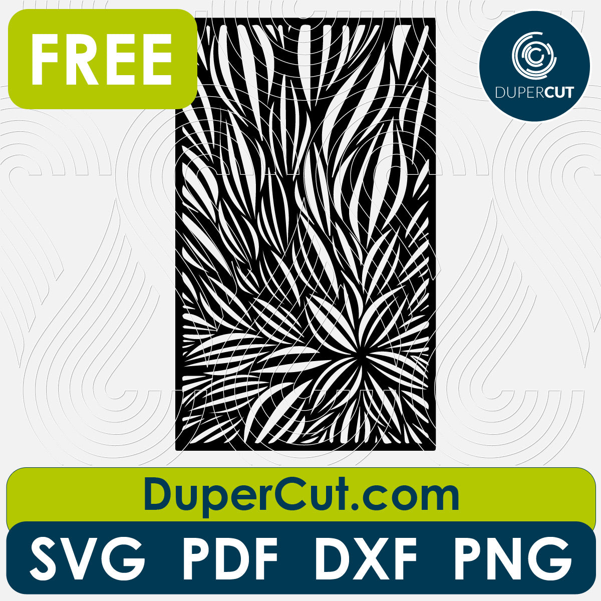 Leaves pattern free cutting template SVG PNG DXF files for Glowforge, Cricut, Silhouette, CNC laser router by DuperCut.com