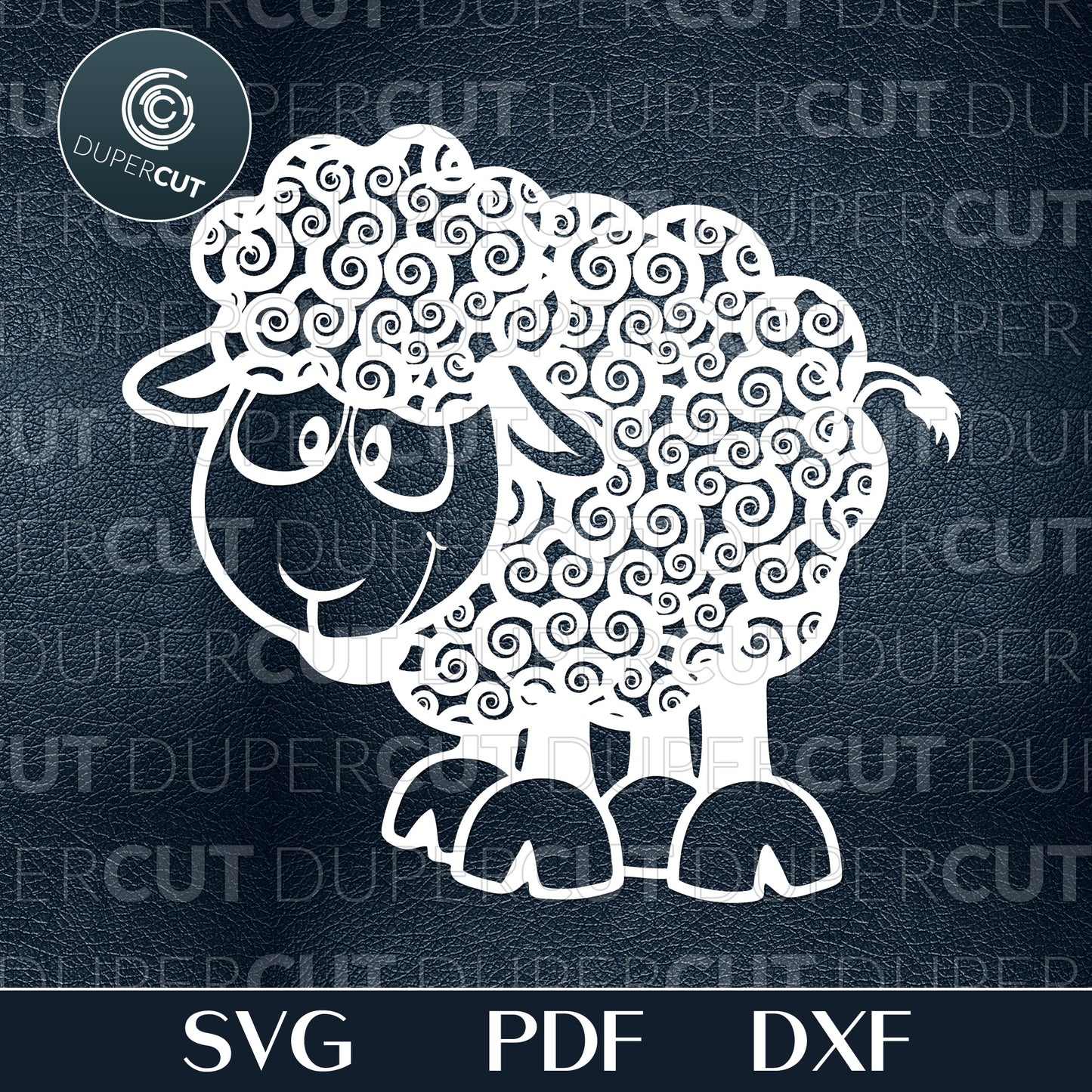 Paper cutting template - Cute sheep - Nursery room decoration